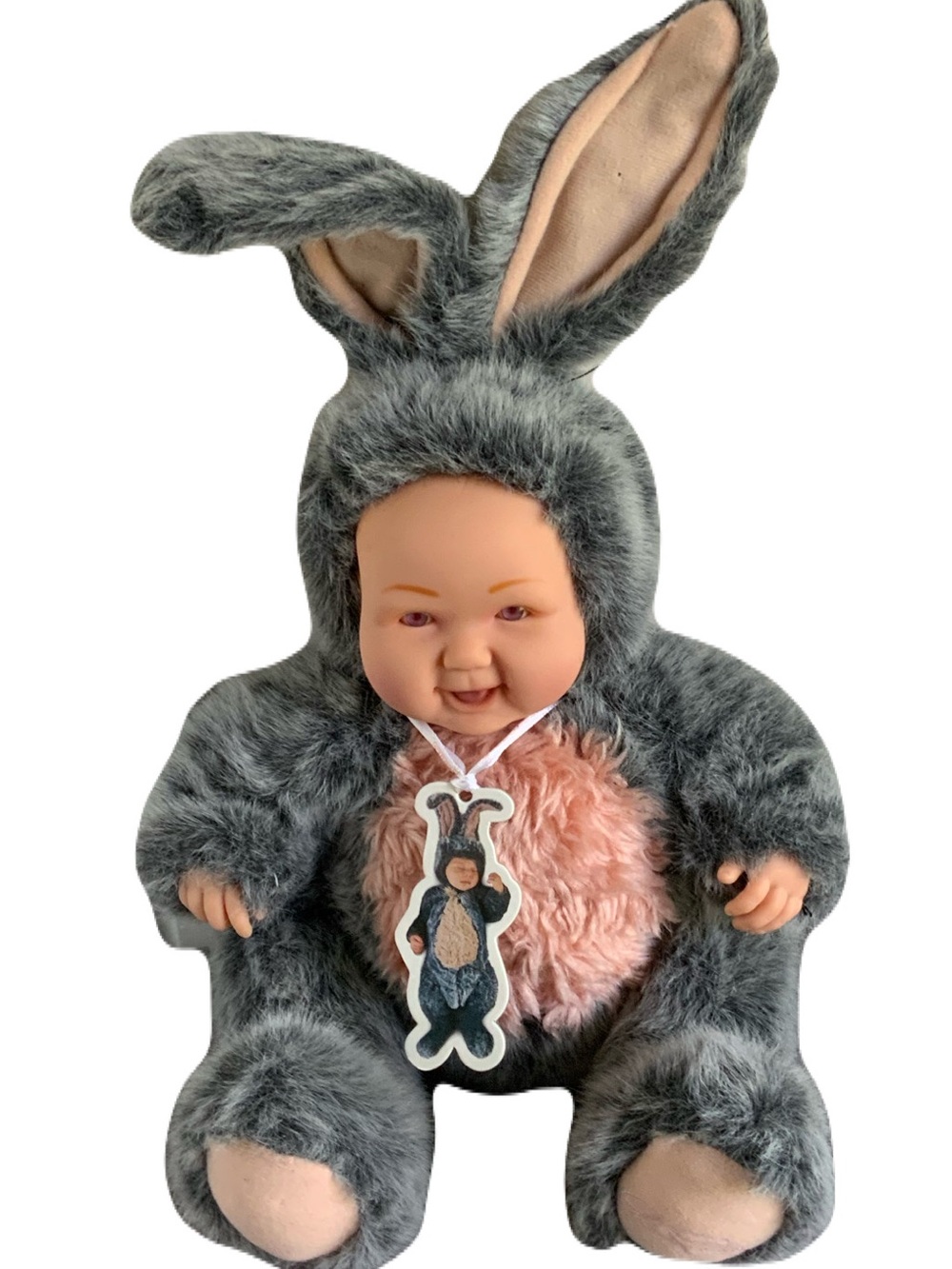 Anne Geddes Bunny Baby Doll with Pink Belly - Kids Toys
